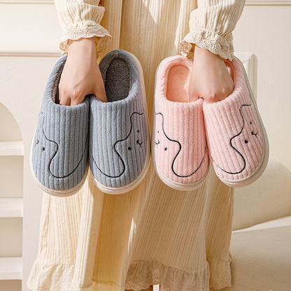 WARM CAT STRIPED SLIPPERS